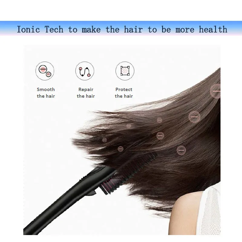 Amazon Ionic Hair Straightener Beard Curling Iron Comb Cepillo Para Electric Massage Curler  Hair Straightening Brush