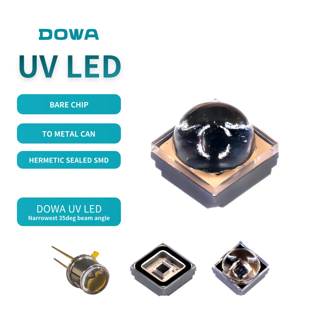 DOWA UV LED голый чип формы флип Au AuSn Pad UVA UVB светодиодный