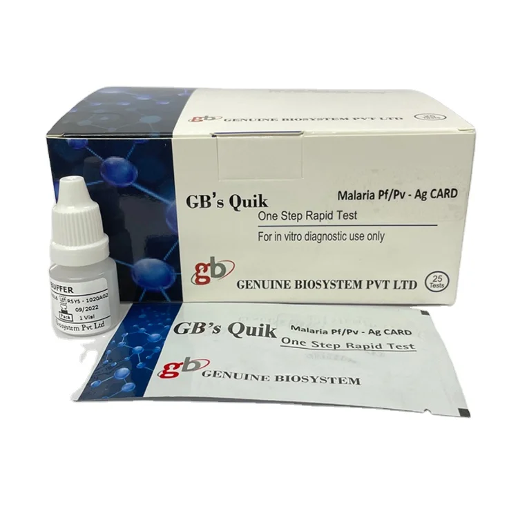 Laboratory Diagnosis Reagent Rapid Chromatographic Immunoassay Method High Accuracy Malaria PF/PV/PAN Rapid Card Test Kit