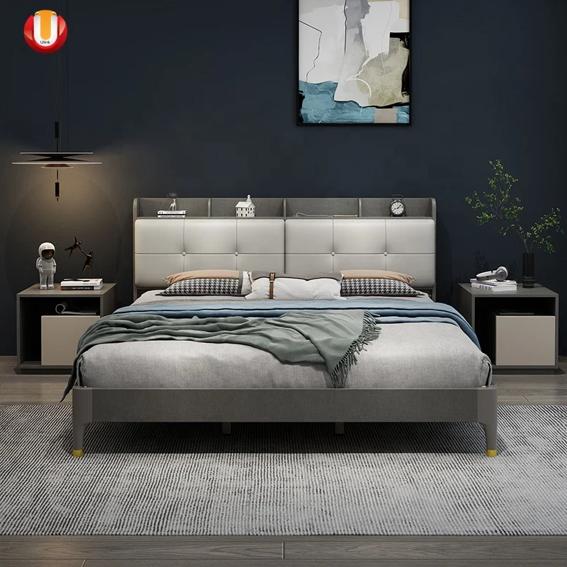 Modern Drawer Storage Bed Solid Wood Durable Bed Chinese for Adults Canopy Chinese Design Oak North America Wall Bed