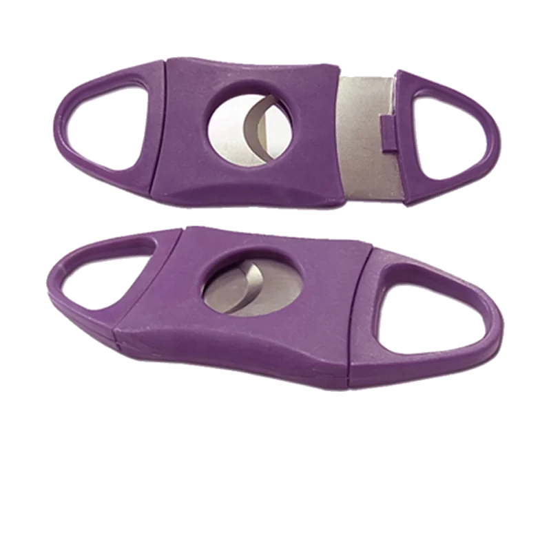 Hot Selling Good Quality Plastic Double Blades Double Grips Cigar Cutter
