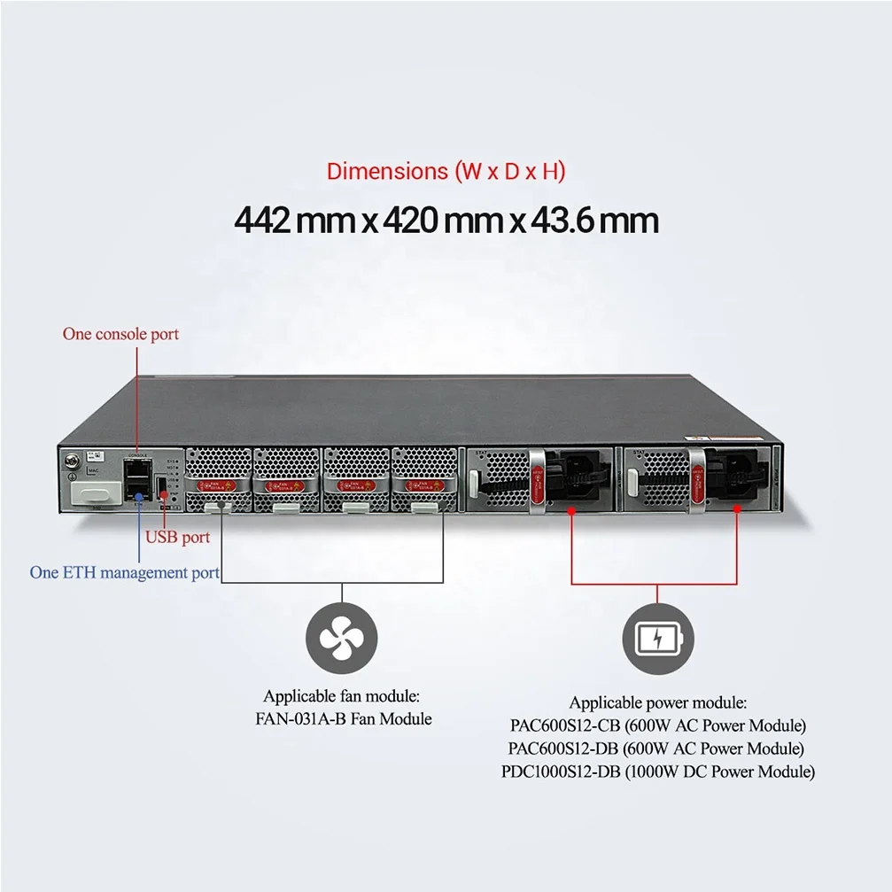 Full-featured 10 GE Switches S6730-S24X6Q Managed Stackable Network Switch of competitive price