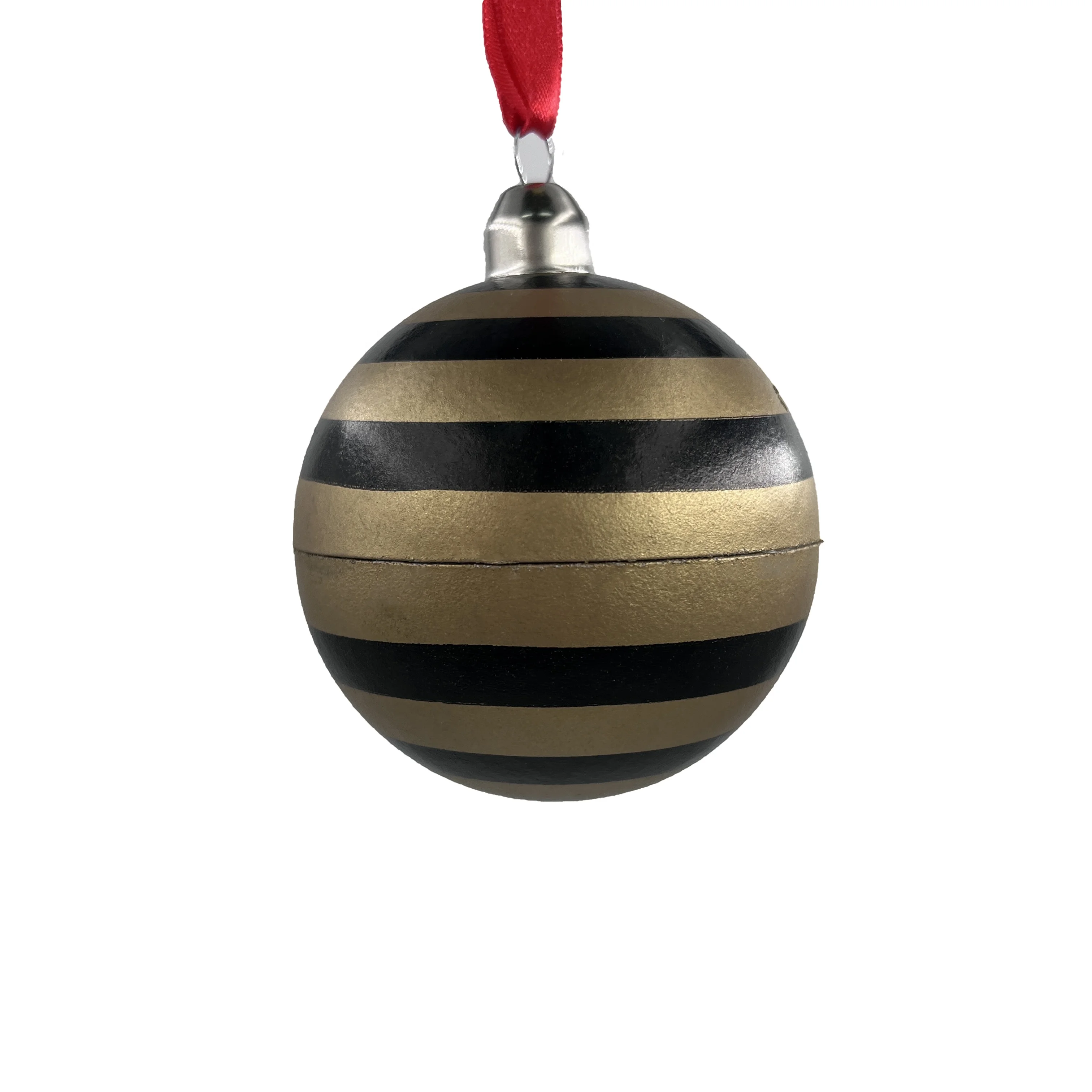 Eco Friendly Christmas Decorated Ball Tree Ornaments 2022 Best Seller Biodegradable paper Decoration 7cm Gold Openable Case Ball