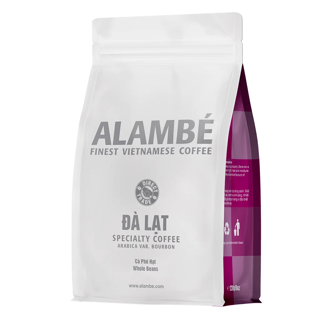 Wholesale Medium Roasted Whole Bean Coffee Alambe Da Lat 230g Best Price Italian Style Ground Coffee Arabica HACCP High Roast