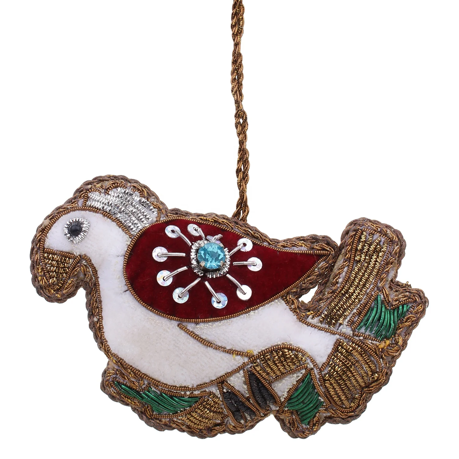 Handmade Embroidered Beaded Velvet satin Christmas Decorations Lama Santa  Socks   Flying Sparrow  Elephant  Flying Eagle Bee