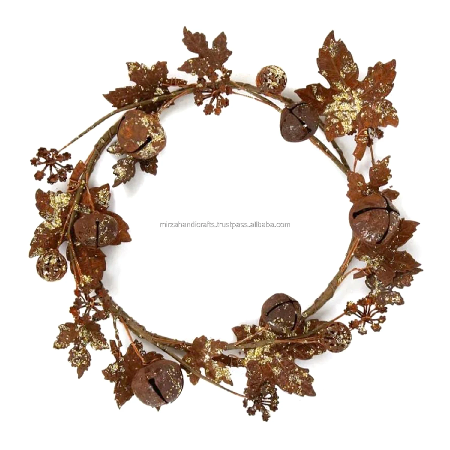 Luxury Multi Color Flower & Leaf design Wrought Iron Wreath for Party Decoration Style Wedding Home Decorations Main Door