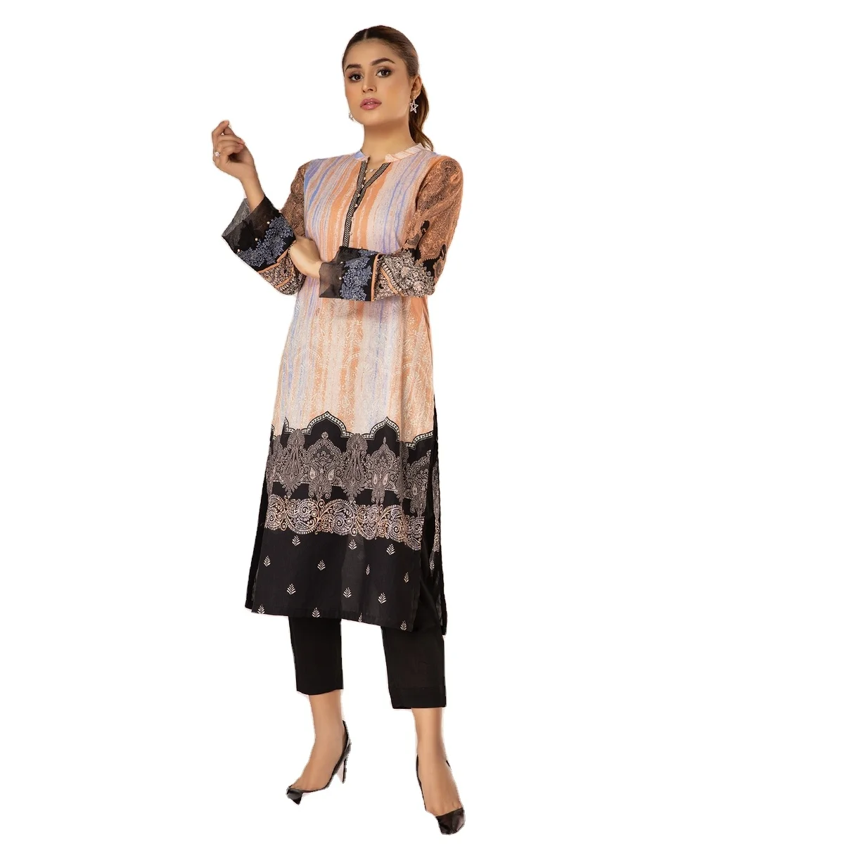Wholesale Premium Quality 2022 Latest Design pakistani ladies casual shalwar kameez customized color size best stitching Quality
