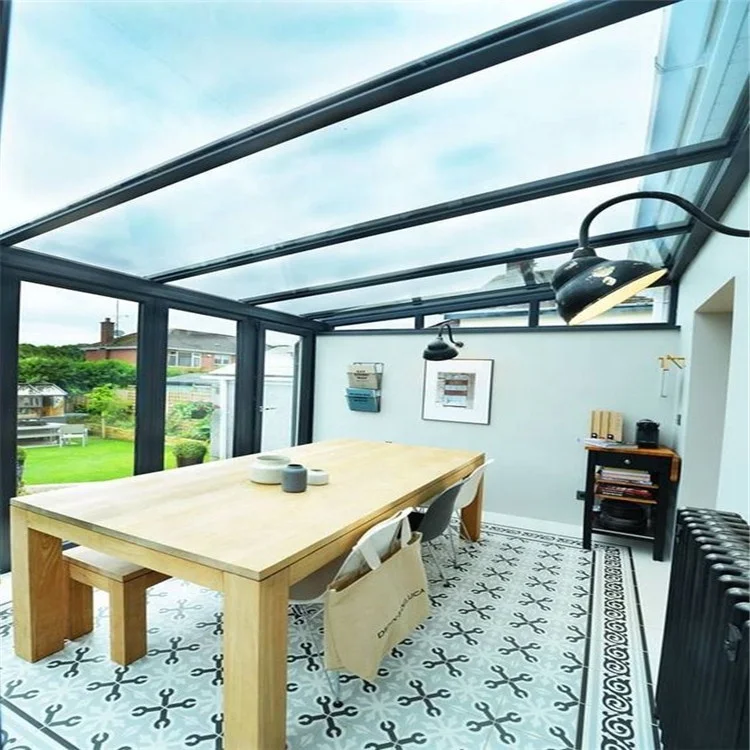 Sophisticated Hot House Glasshouse Sunroom Laminated Insulated Tempered Iron Conservatory Polycarbonate Sunroom