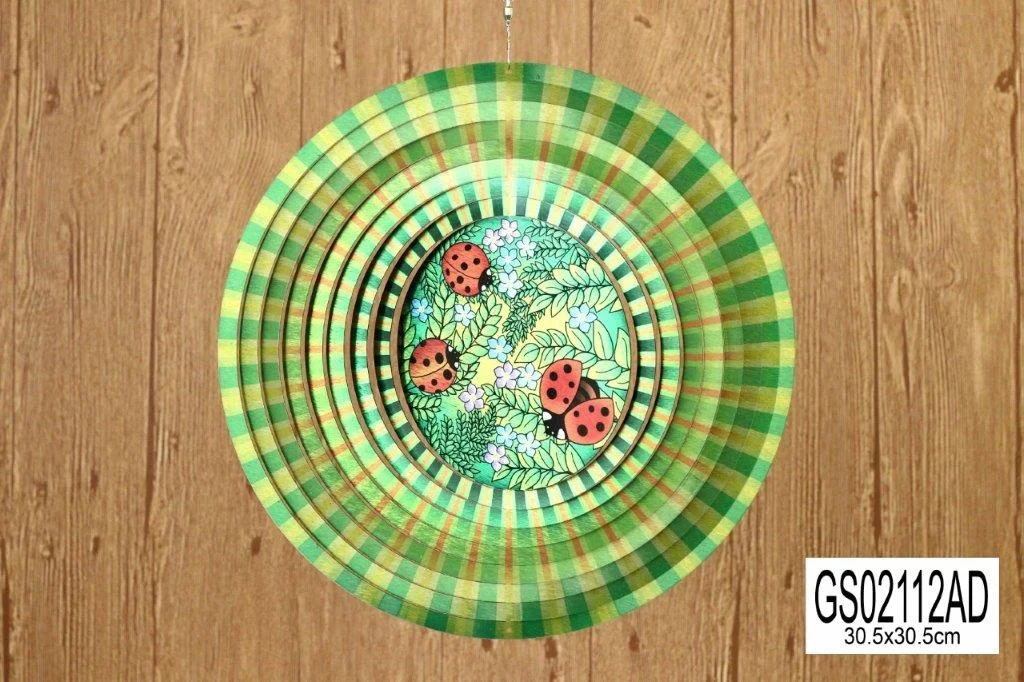 Вращающийся металлический 3d-спиннер «божья коровка» 12 дюймов