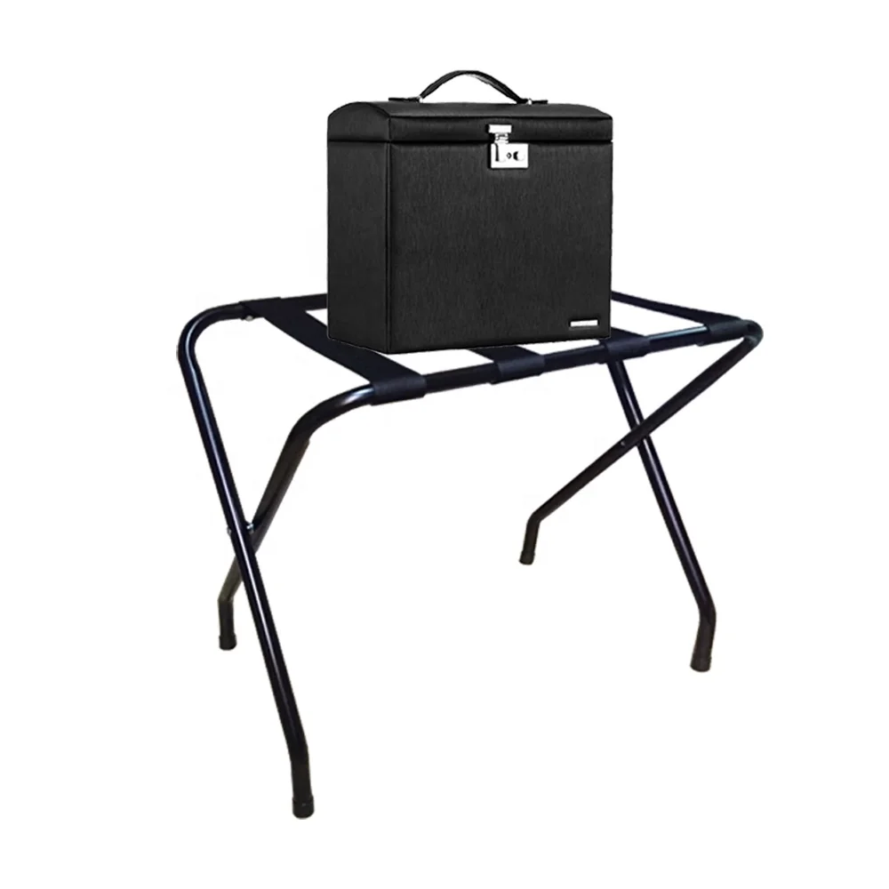 Складная полка для багажа с четырьмя кожаными ремешками