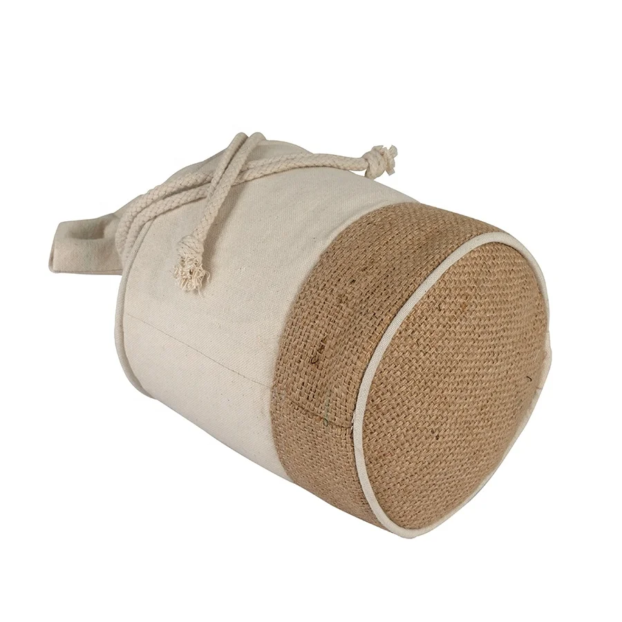 Customizable Hemp Cosmetic Case with Drawstring Closure Printed Logo for Accessories and Cosmetics Bag