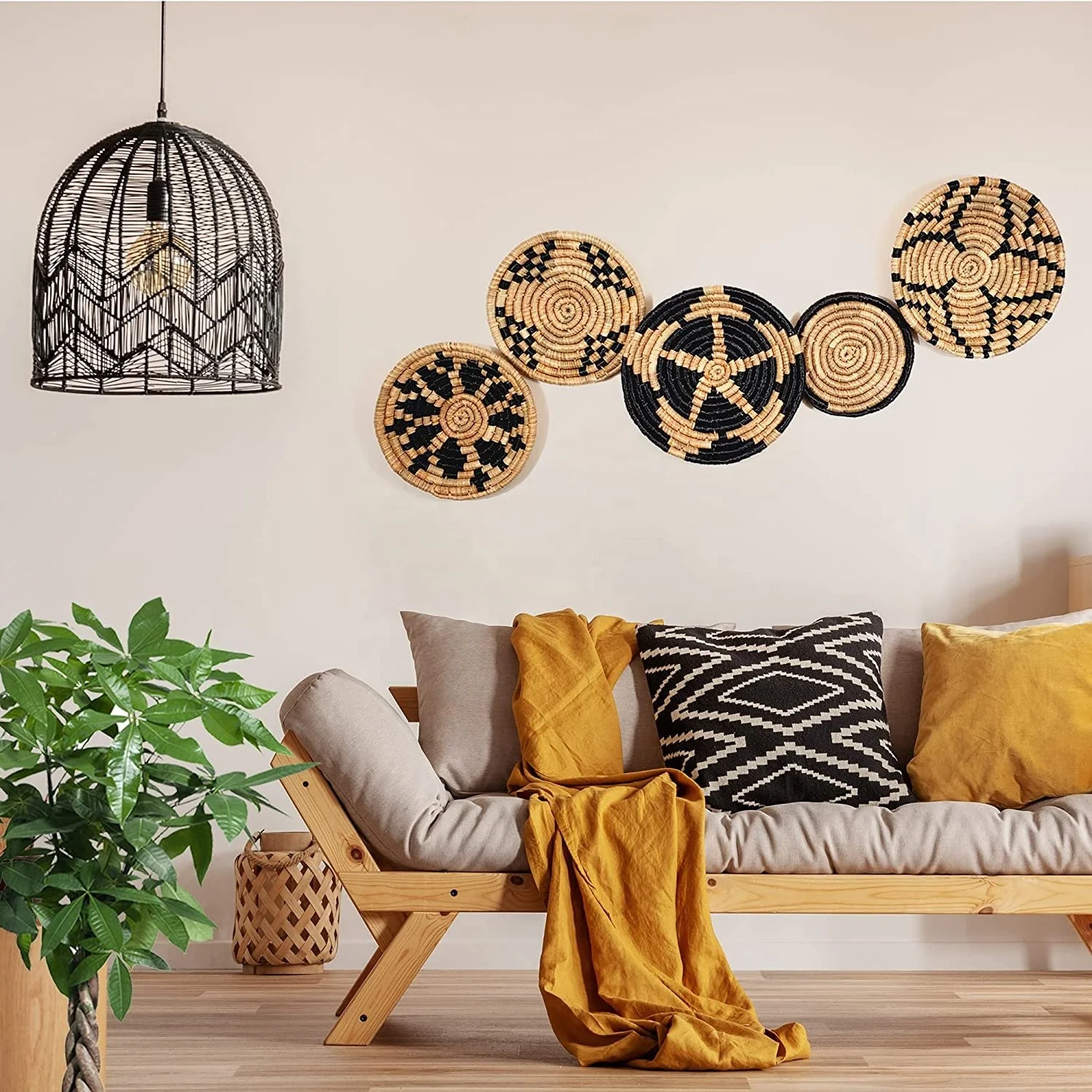 Most popular wall decoration 2022 Seagrass wall decoration - Basket / pattern 11 / wall panel /dongdoexport