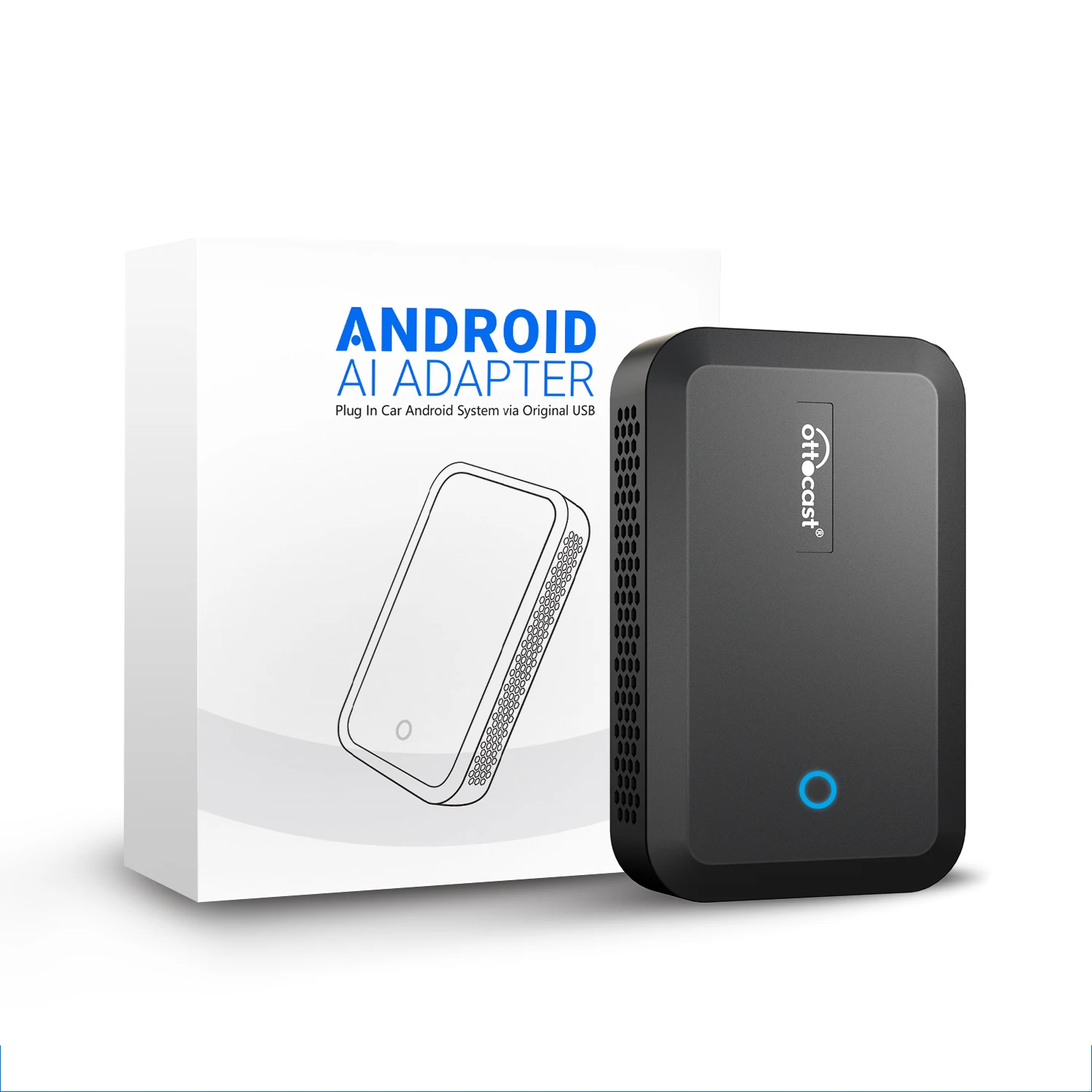 2024 Ottocast Carplay AI Box Carplay Android System Multimedia  Carplay Ai Box with HD MI input and output universal for cars