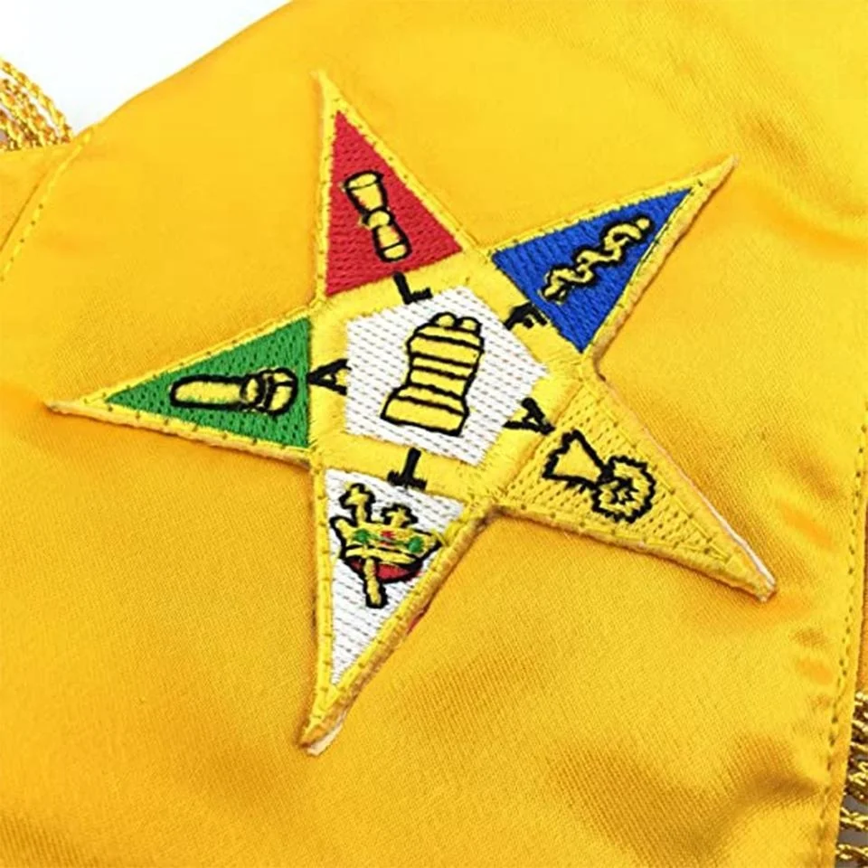 Masonic Order of Eastern Star OES complete Set with Machine Embroidery Sash with Satin best quality