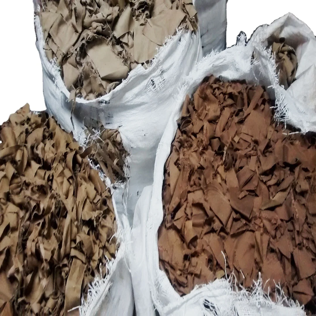 HIGH QUALITY WOVEN FABRIC TWILL-GAVADIN CUTTING  WASTE FOR RECYCLE BEIGE AND BROWN COLOR CLEAN AND LINT FREE