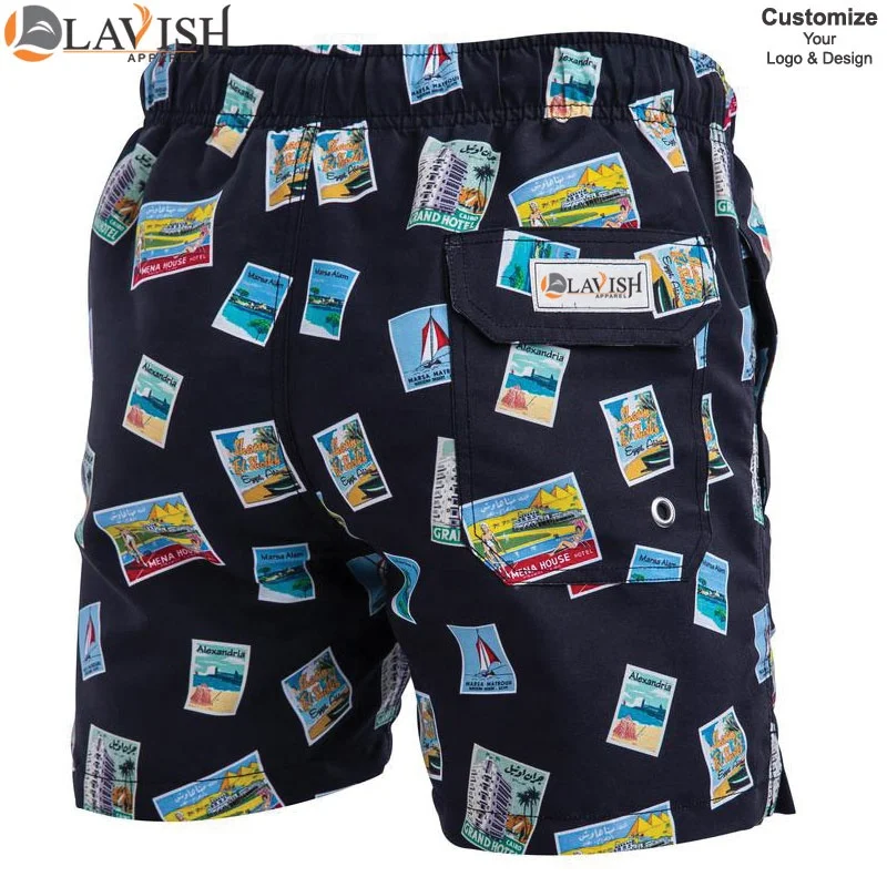 Customized Recycled Fabric Swim Trunks For Men Custom Printing Beach Shorts Wholesale Board Short Quick Dry Swim Short