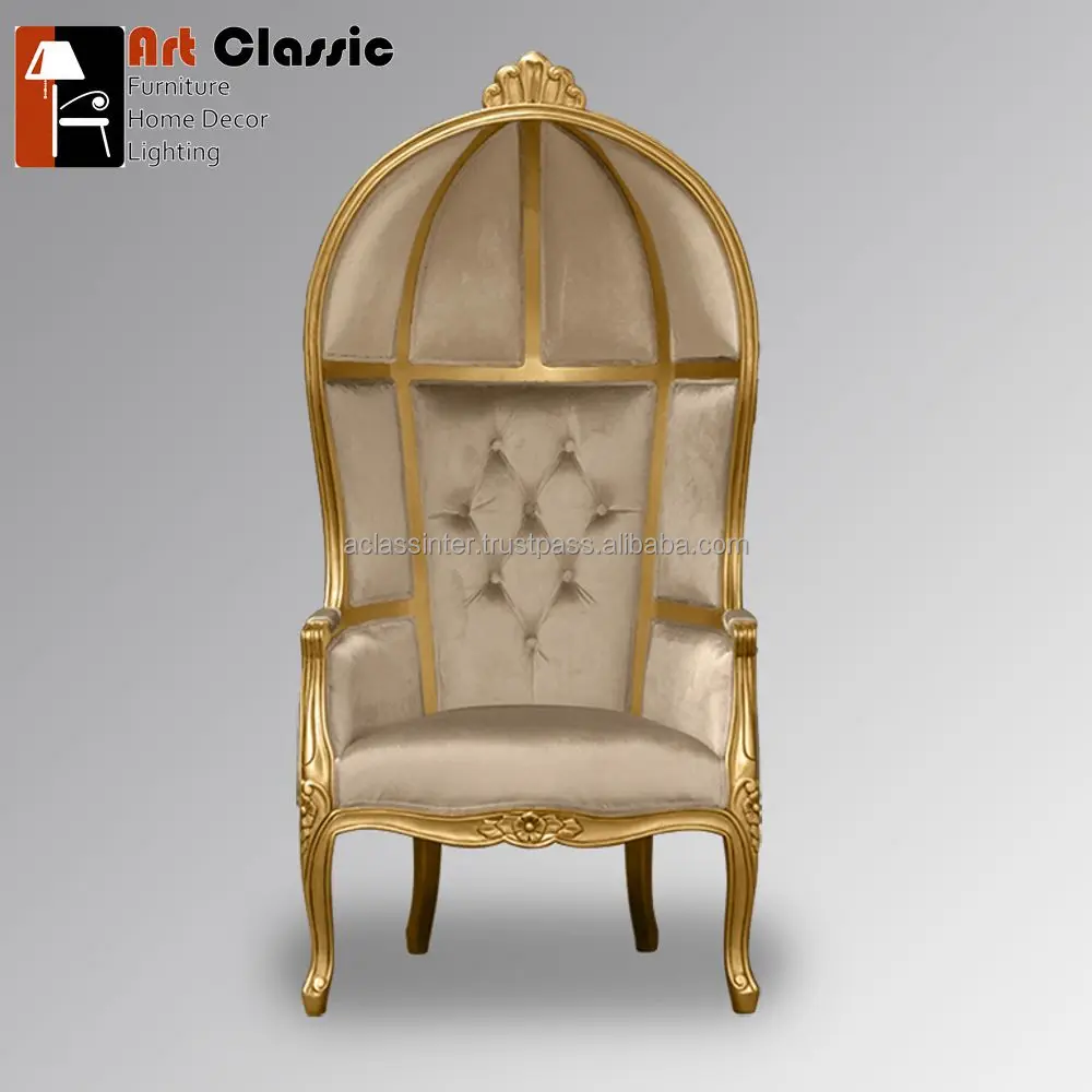 Luxury royal throne chair  Gold Choco high back king queen throne chair for wedding events-Hotel Furniture Hot selling wholesale