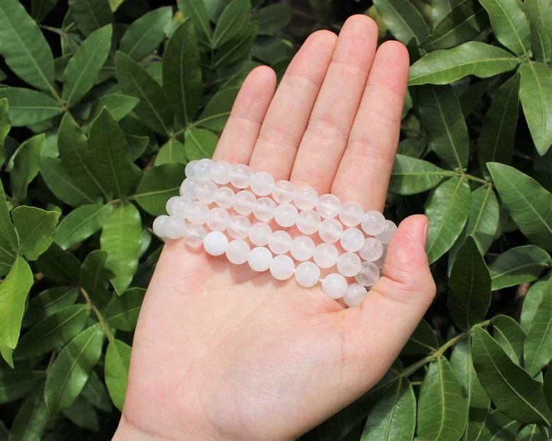 Wholesale Star Quality Natural White Jade Stone 8mm Beads Bracelet For Healing And Meditation Use From Yasin & Sohil Agate