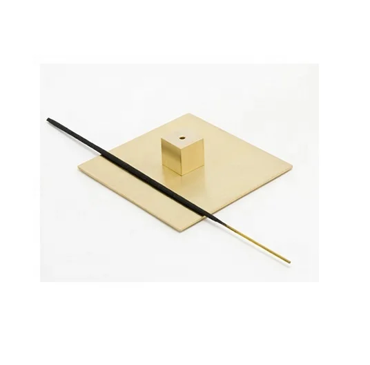 Solid Brass Square  Incense Stick Holder With Base Tray At Very Low Price