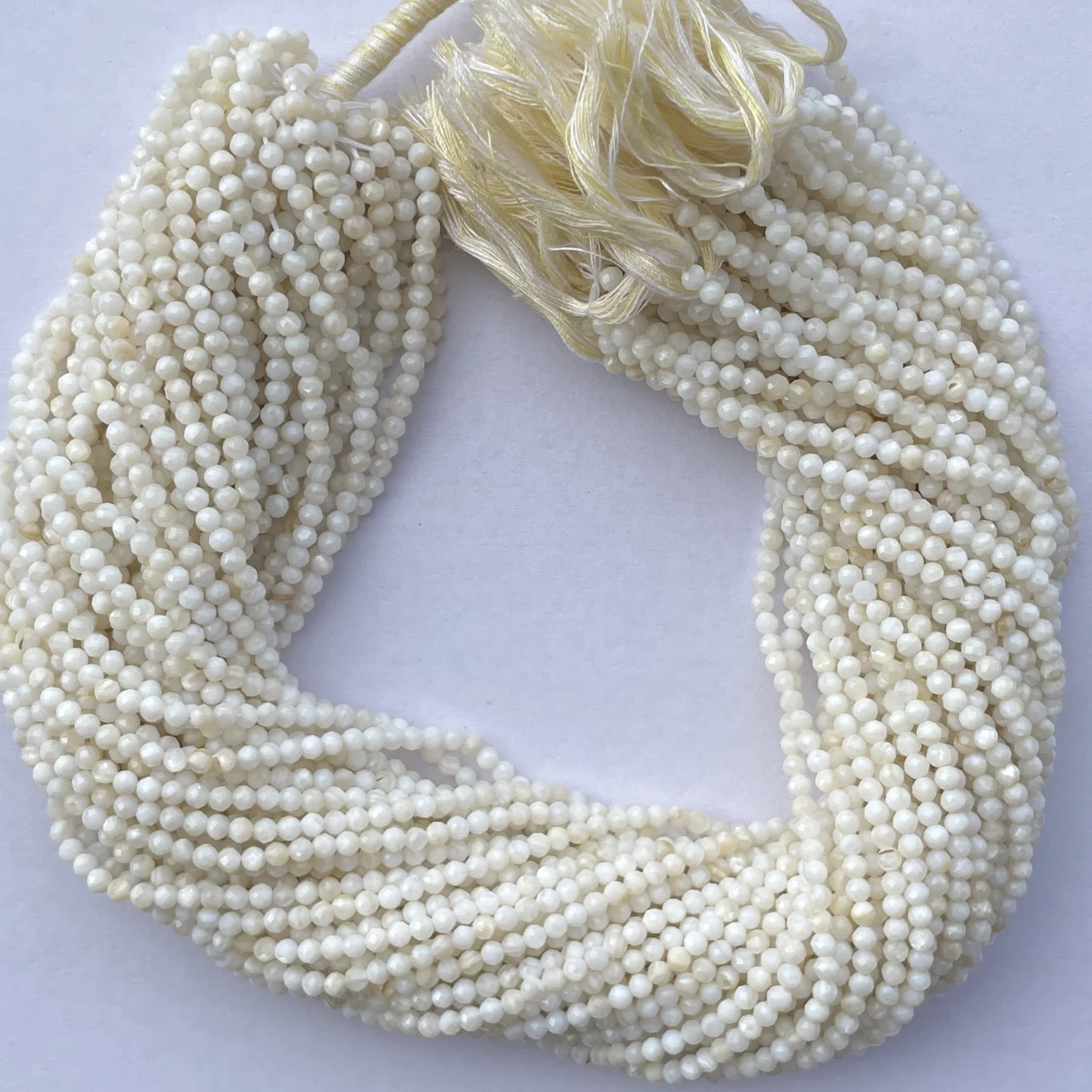 2mm, 3mm Natural Micro Mother of Pearl Faceted Gemstone Beads Strand For Jewelry Making From Stones Supplier Buy Now Online