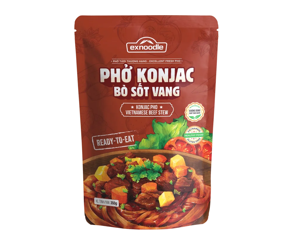 Instant noodle Konjac Pho Vietnamese Beef Stew  Sauce Ready-to-eat  For Yummy Meal High Quality Ready to eat