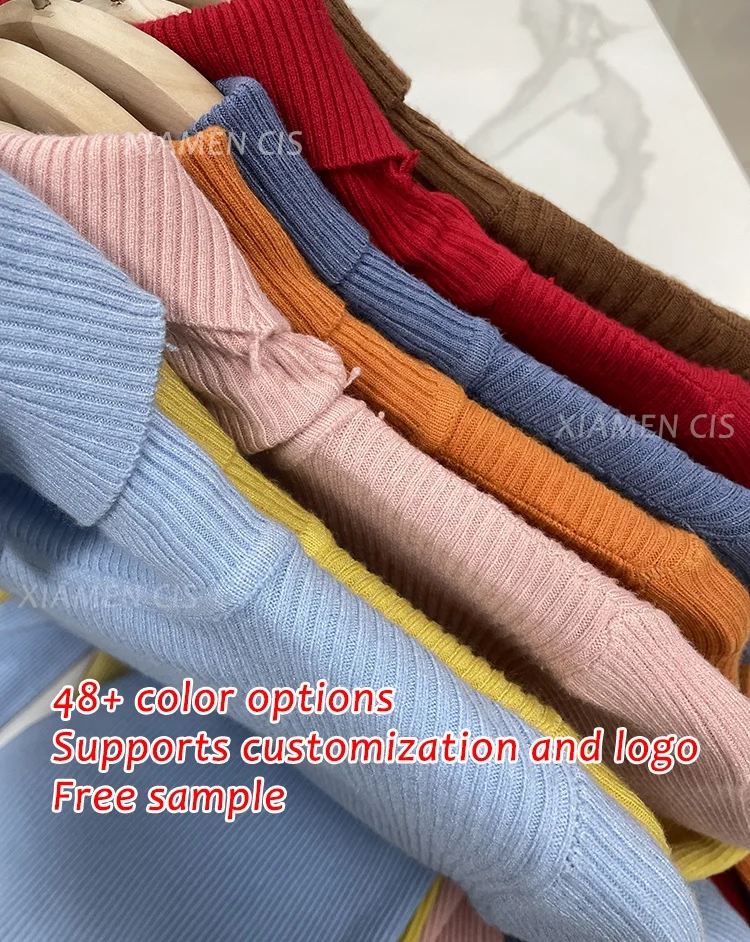 Winter Knitting Pullover Women Sweatshirt Top Casual Basic Slim Knitwear Jumper Long Sleeve Turtleneck Sweaters Woman Clothes