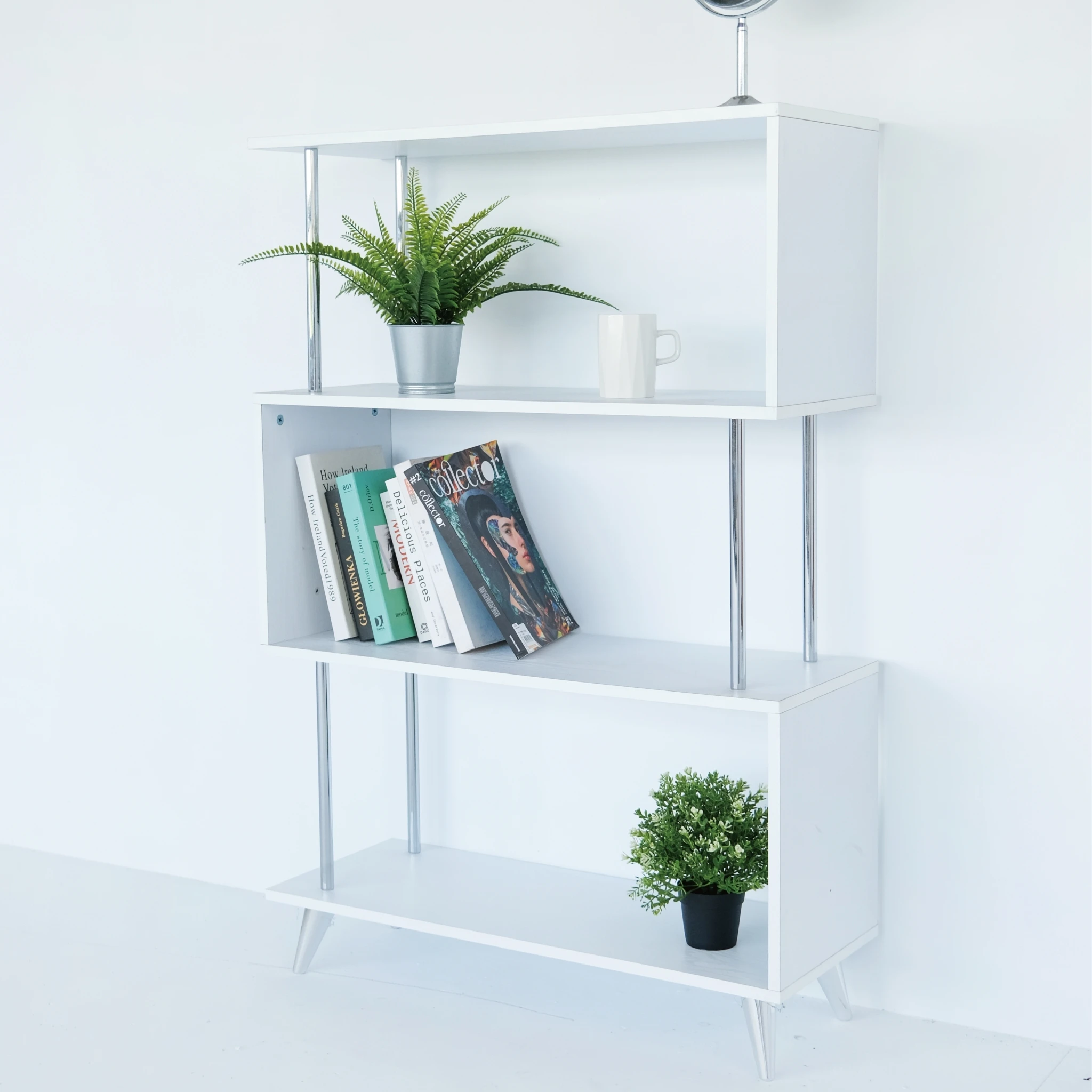 Hot Selling Home Style Display Book Shelf Decorative Standing Rack