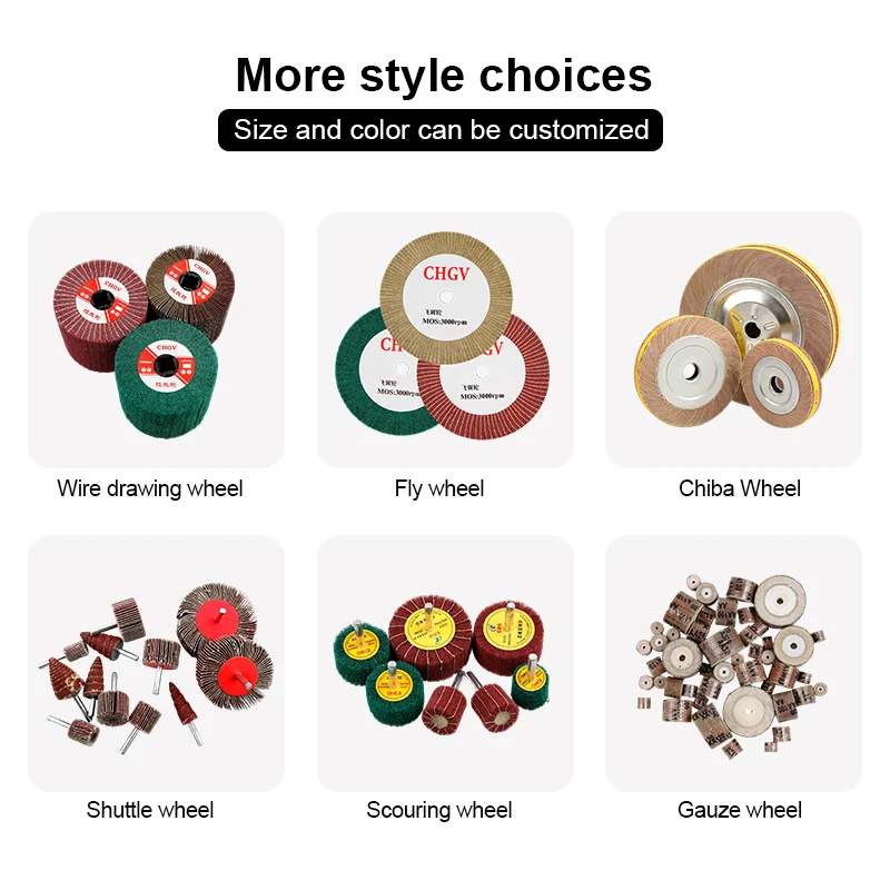 Nylon Fiber Flap Polishing Wheel Disc 6inch / 8inch 320 Grit Abrasive Buffing Wheel for polishing metallic surface