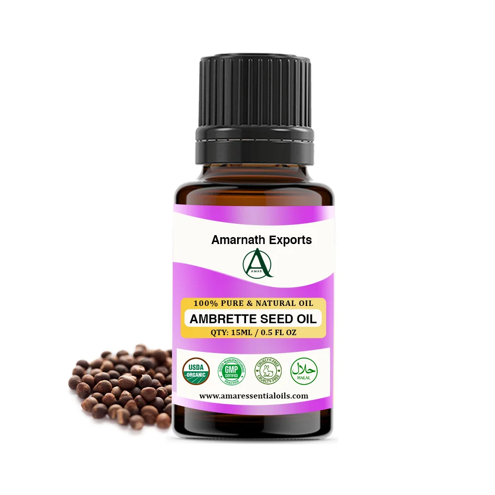Buy Organic Certified Ambrette Seed Essential Oil From Amarnath Exports Manufacturer of Essential Oil