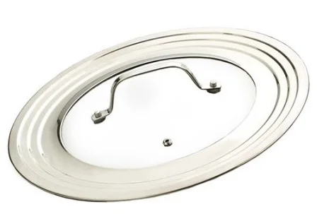 
18/8 Stainless Steel Universal Tempered Glass Cooking Lids 