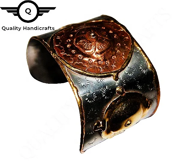 Vintage Antique Copper & Brass Metal Cuff Bracelet Manufacturer from India Gift for woman man girl.by Quality Handicrafts