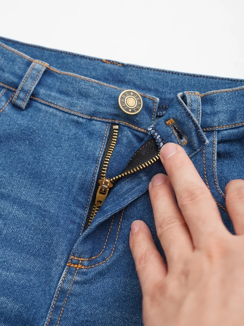 4-16 Years Kids Girls Pants Manufacturers Jeans Half Pants Stylish Clothing Ripped Denim Bell-Bottom Long Pants