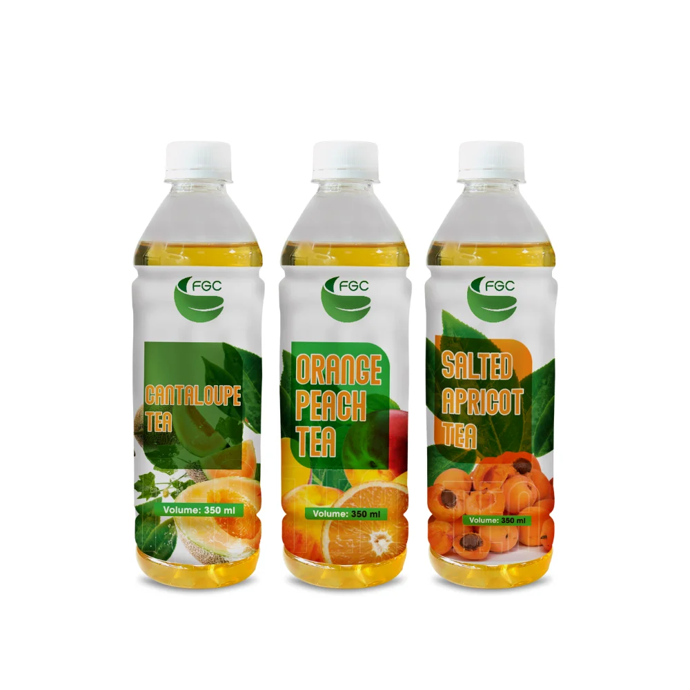 Wholesale Price Custom Label Tea Drink Refreshing Blended Tea 330ml Plastic Bottle Soft Drinks Wholesale Cantaloupe Tea