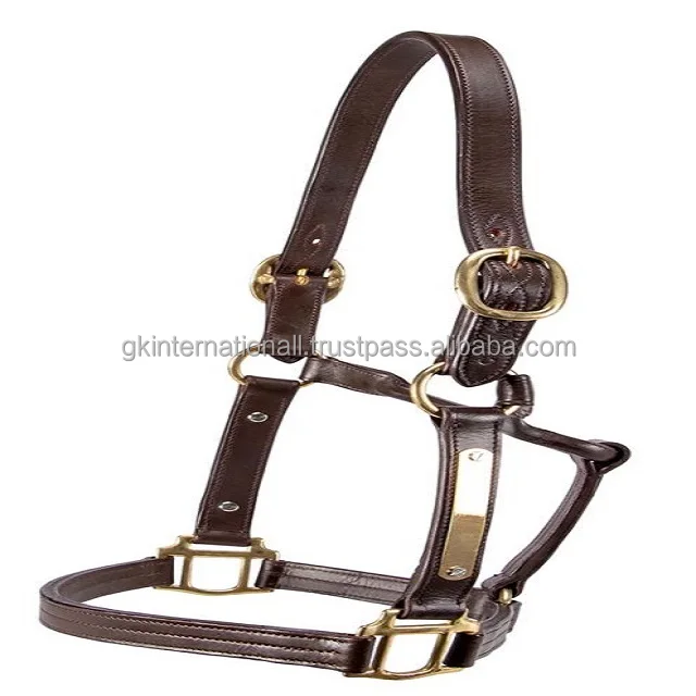 Adjustable Horse Riding Equipment Halter Horse Bridle Leather Cowhide Horse Halter Headcollar Equipment Equestrian Accessories
