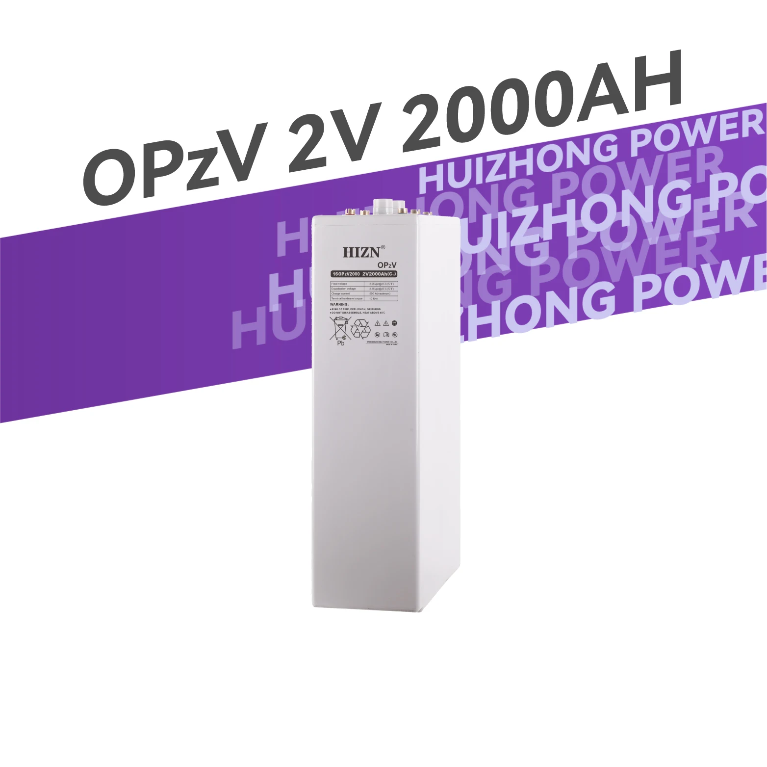 Opzv 2v 2000ah Vrla Sealed Batteries  Tubular Solar Battery For Uninterruptible Power Supplies