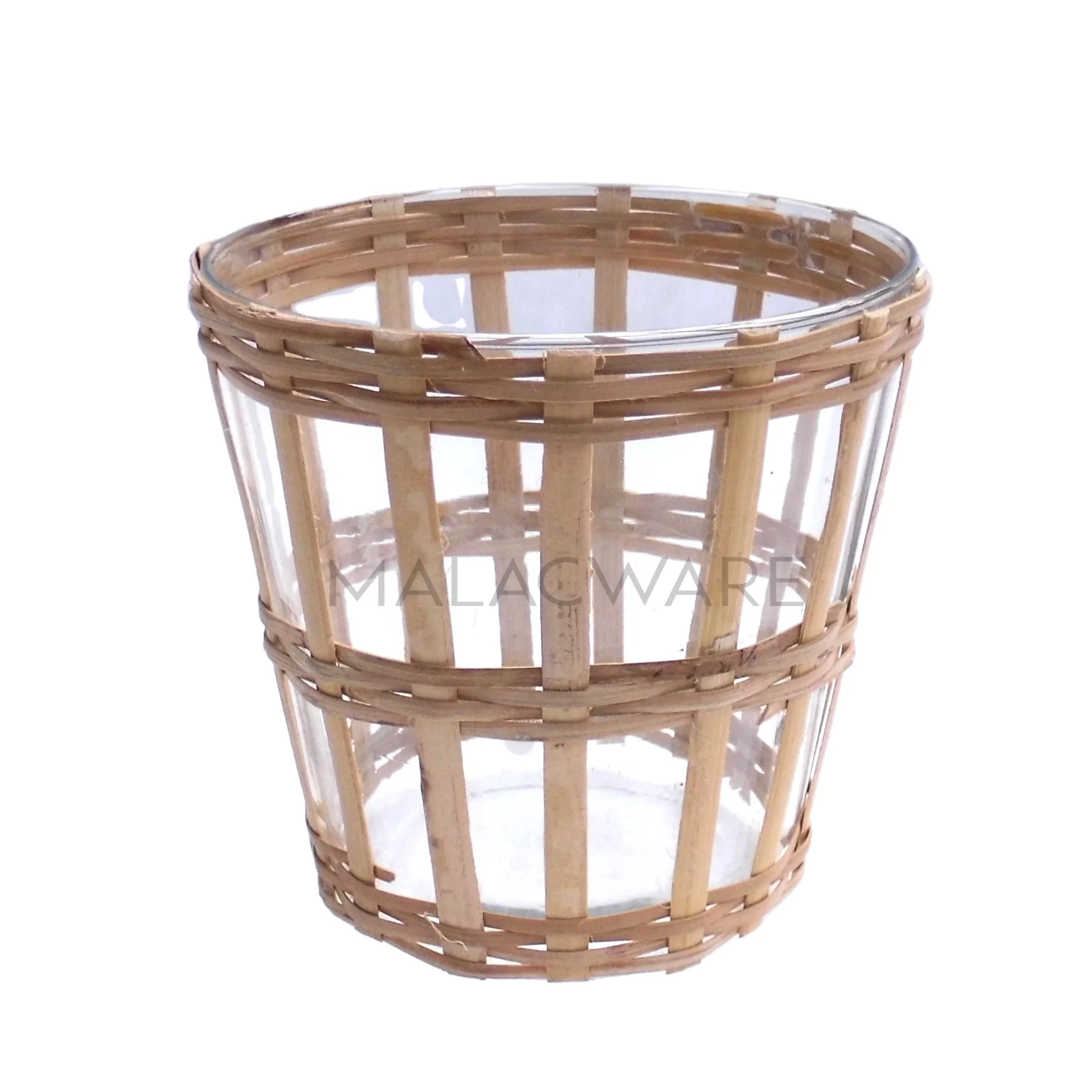 Handmade Use High Quality glass bamboo made hotel  wedding usable decorative logo engraving vase and planter