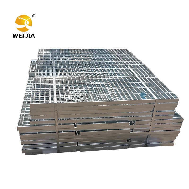 Weijia high-quality durable hot-dip galvanized steel grating for stair walkways at competitive steel grating prices