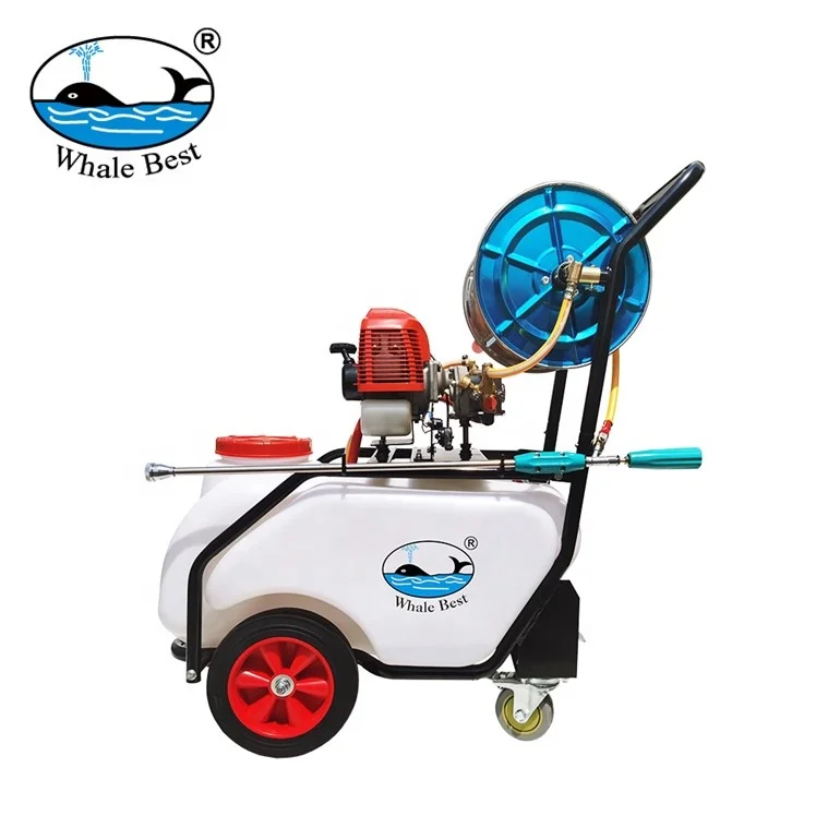 trolley gasoline engine power sprayer with wheel