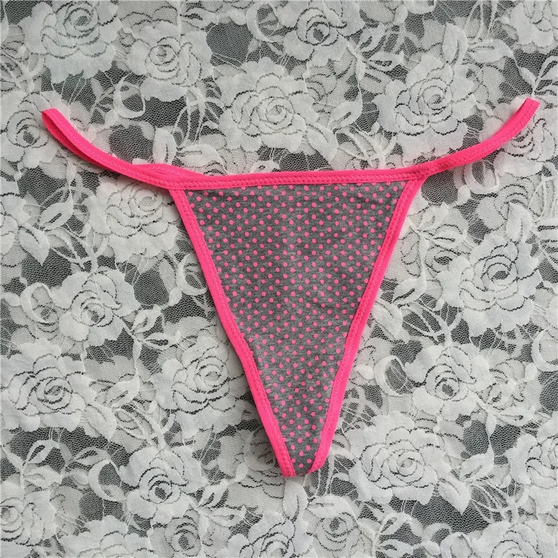 Women Sexy Cute Cotton G-string Lady Soft Thong Mini T-back Panties Underwear Multicolored oem