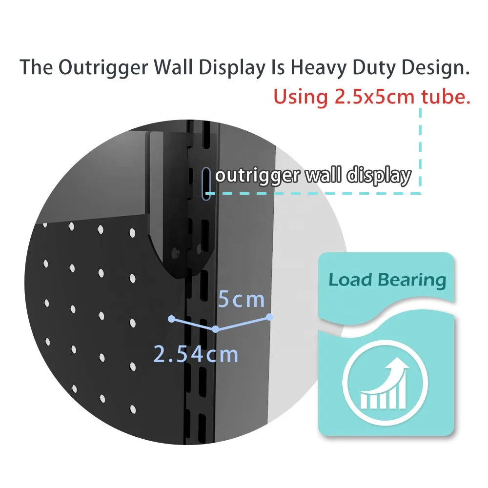 Retail professional store white peg boards gun wall pegboard decorating with pegs board hook