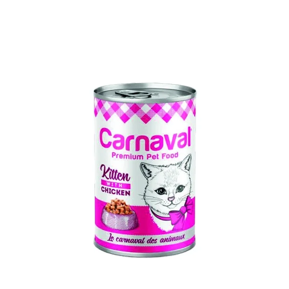 Canned Premium Pet Food with Chicken Flavor Gravy for Pet Kitten 8.7% Protein - 400 Gr (12 PCS)