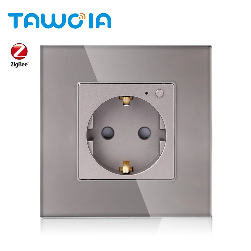 TAWOIA ZigBee Smart Germany Power Socket Outlet Type with Grounding 16A Smart Life smart home socket