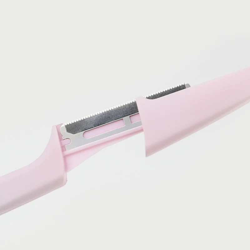 Hot sale Women Eyebrow Razor eyebrow razor foldable 2 in one Stainless Steel Razor Set Wholesale Eyebrow Trimmer