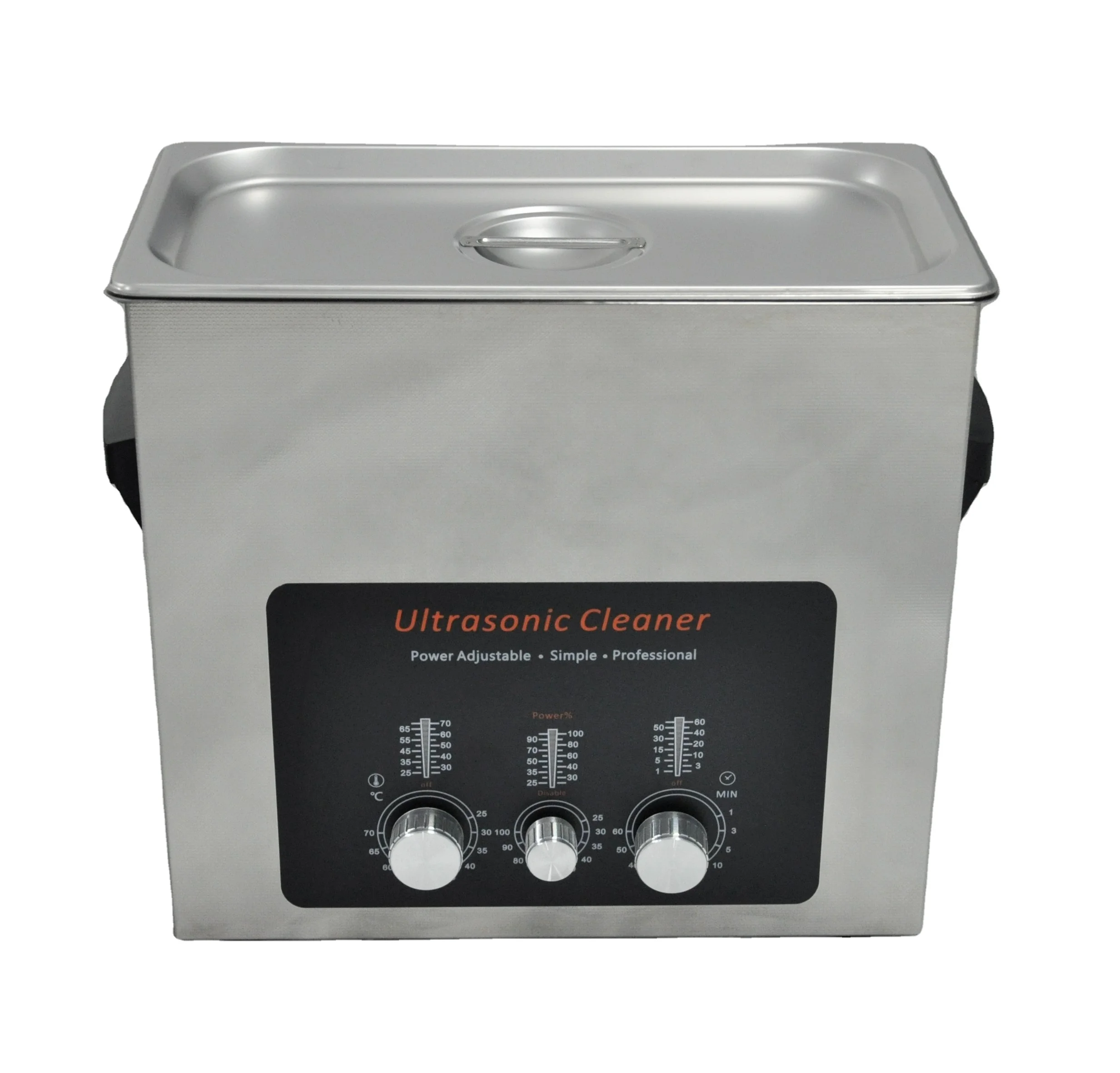 Power Adjustable LED display Manual control Heated SUS304 stainless steel tank robust quality desktop 6 liter Ultrasonic Cleaner