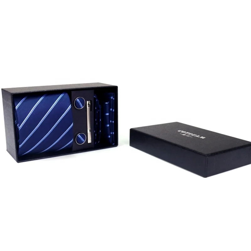 Gift Box Rigid Boxes Coated Paper Wholesale Latest Design Custom Manufacturer Luxury for Tie Box MOQ 1000 Pcs Accept
