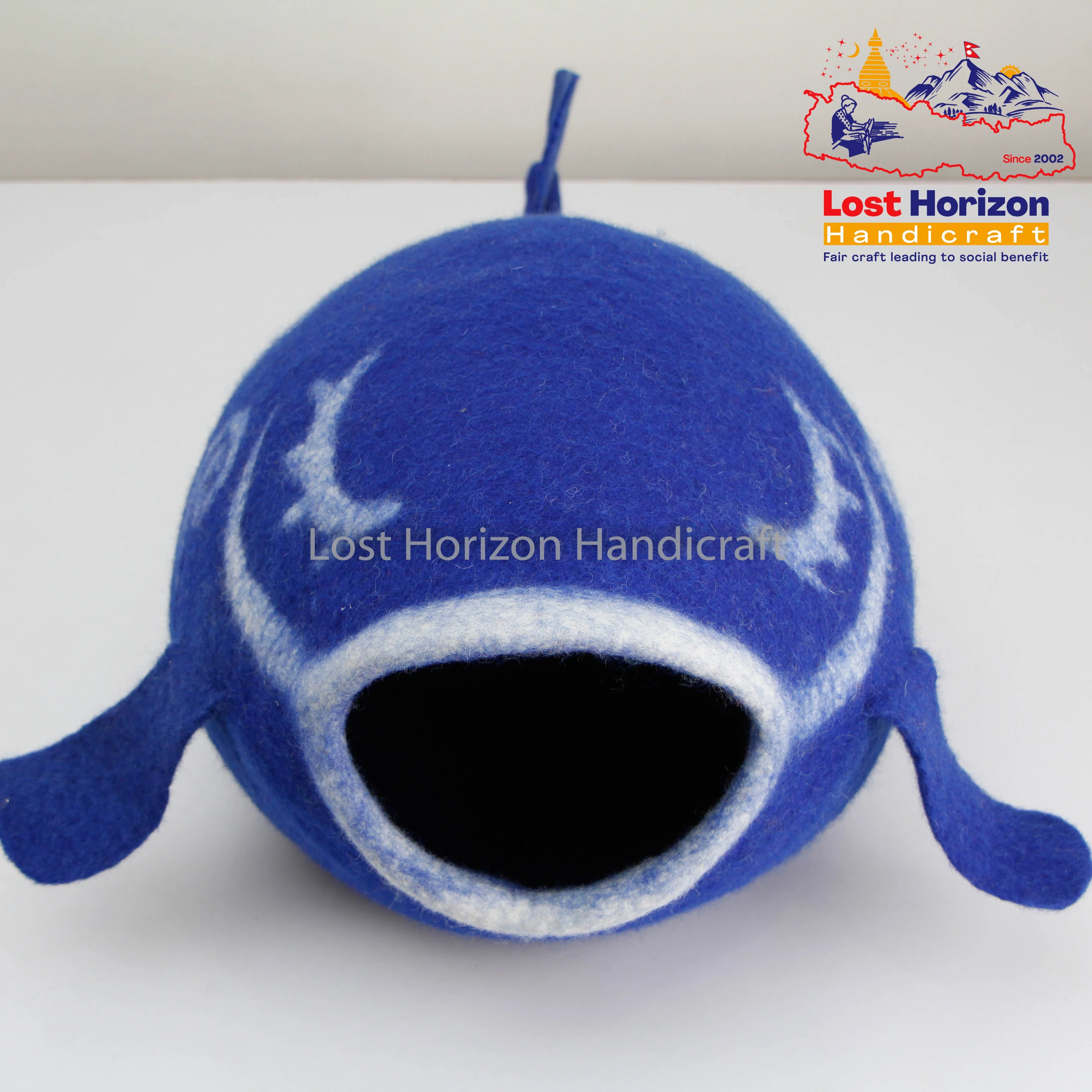 Premium Felt Handmade Wool Cat Cave Bed Ethically Crafted in Nepal Top Quality New Zealand Wool Non Allergic Non-Toxic