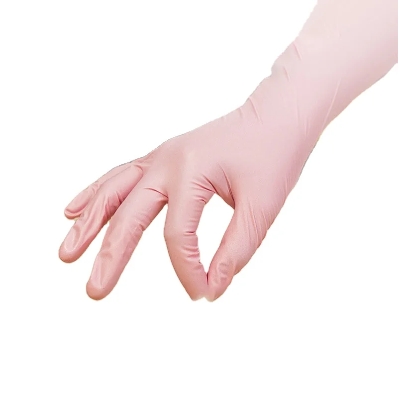 oem customized logo design  aloe vera nitrile protective gloves and housework food kitchen living room cleaning gloves