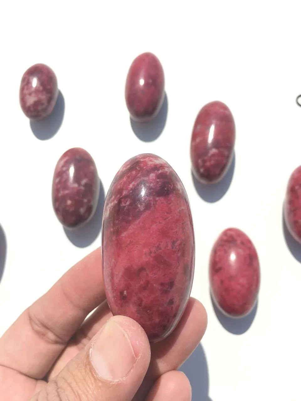 Wholesale High Quality Dark Pink Thulite Gemstone Natural Norway Semi-Precious Stone Shiva Reiki Heli Meditation Decorative