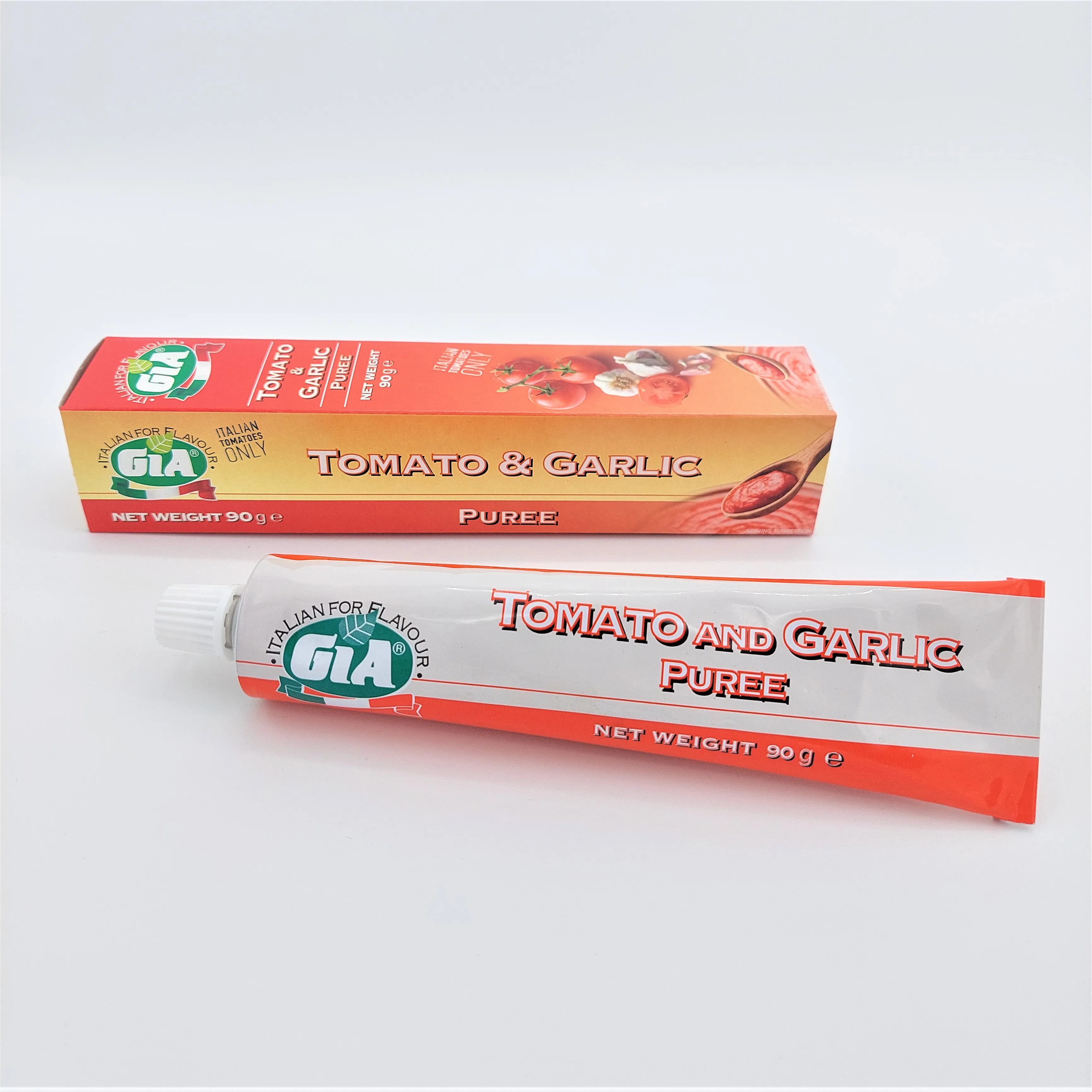 high quality made in italy  TOMATO & GARLIC PUREE 90 g in tube GIA for export