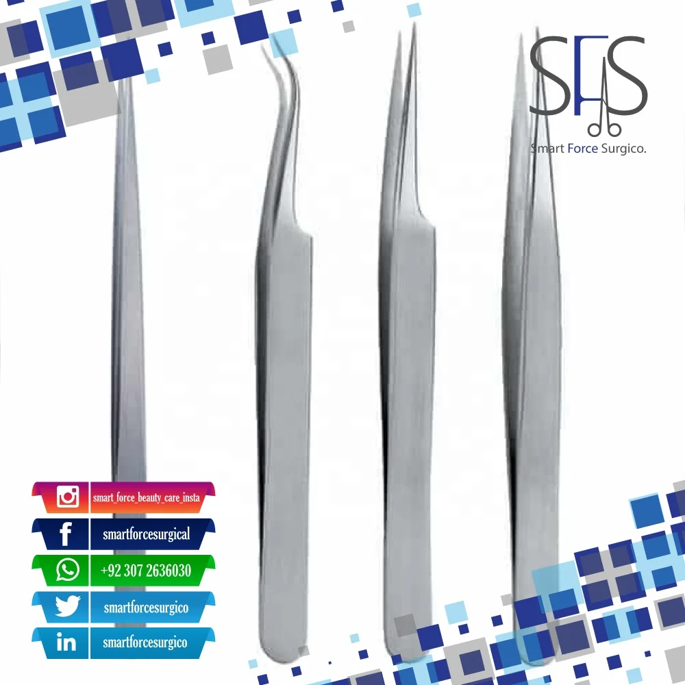 Eyelash Tweezers OEM Logo High Quality Eyelash Extension Professional Diamond Dust Eyelash Tweezers In Low Price Lash Tools